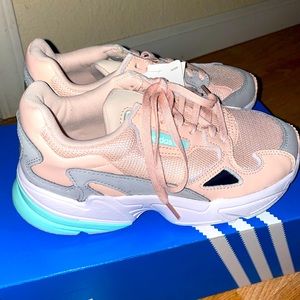 Pink and Blue Adidas Falcons